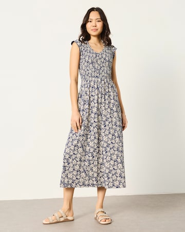 Fatface Demi Shells Jersey Midi Dress