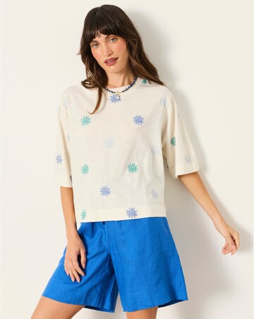 Fatface Kate Sun Tile Emroidered Top