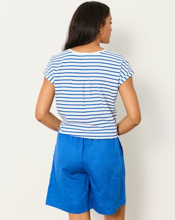 Fatface Tie Front Stripe Top
