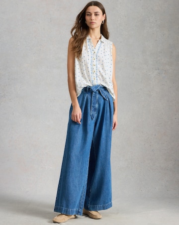 White Stuff Amy Emb Sleeveless Shirt