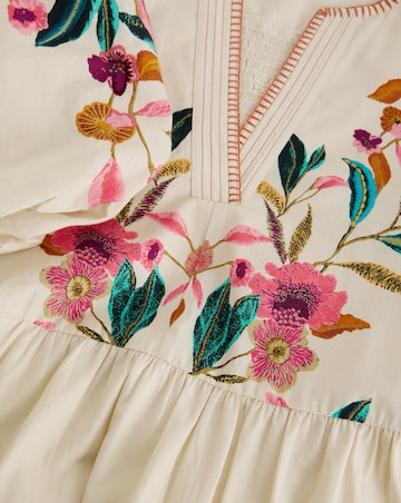 White Stuff Maeve Embroidered Midi Dress