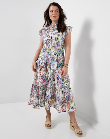 Joe Browns Beautiful Printed Broderie Dress