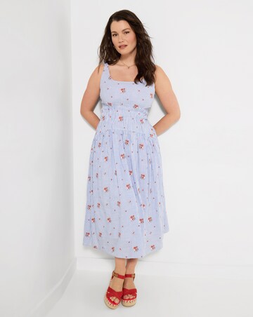 Joe Browns Penny Ditsy Print Stripe Dress