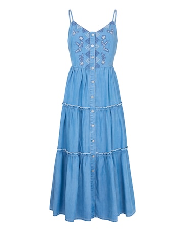 Joe Browns Ellie Embroidered Denim Dress
