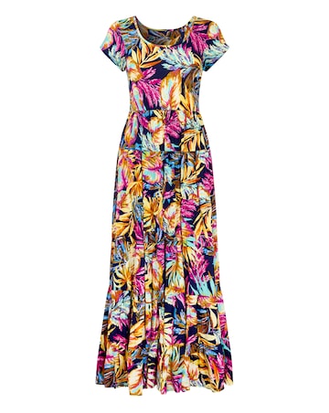 Joe Browns Tropical Island Crinkle Maxi Dress Petite