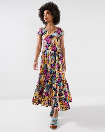 Joe Browns Tropical Island Crinkle Maxi Dress Petite