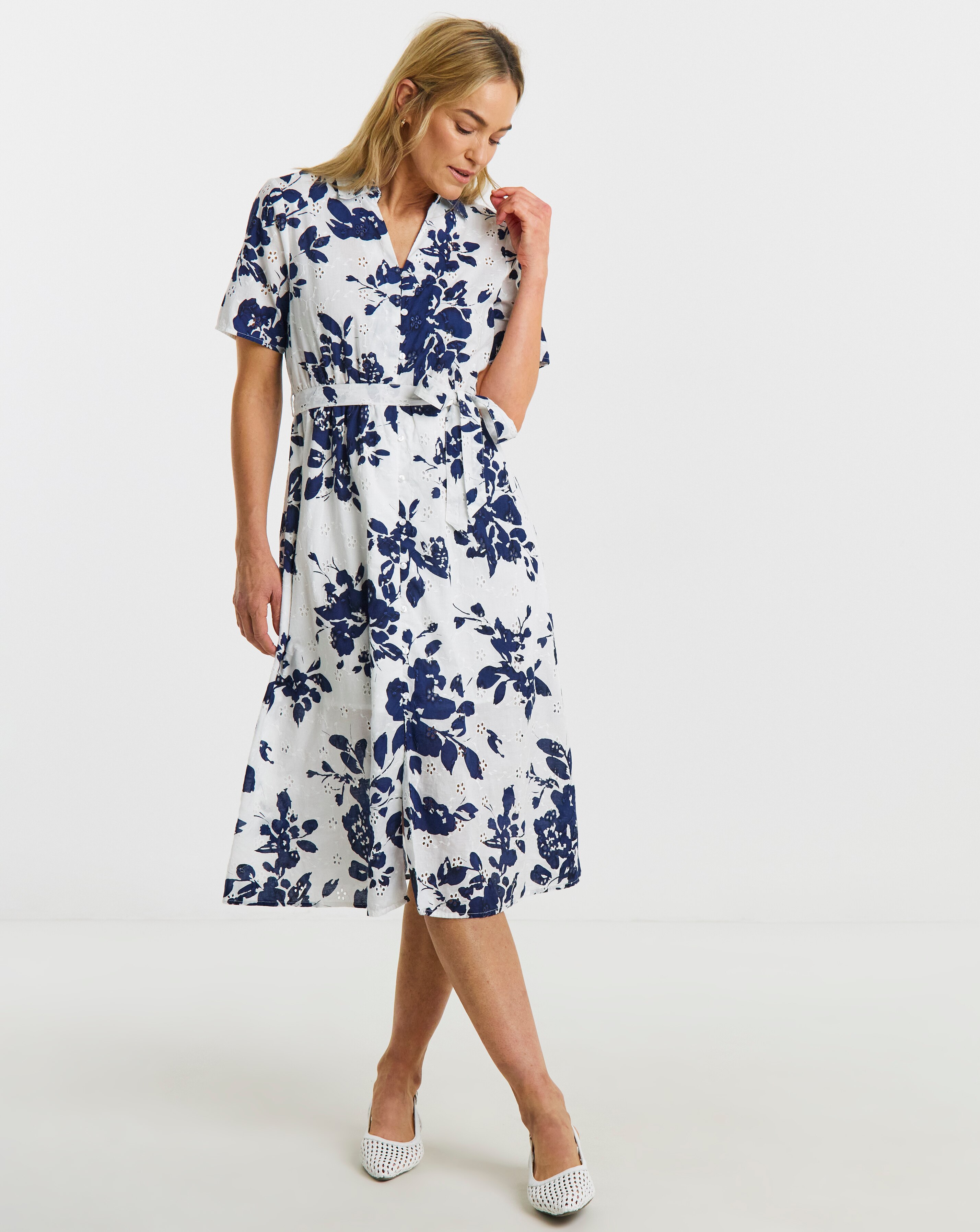 New In - JDY Tallie Printed Shirt Midi Dress