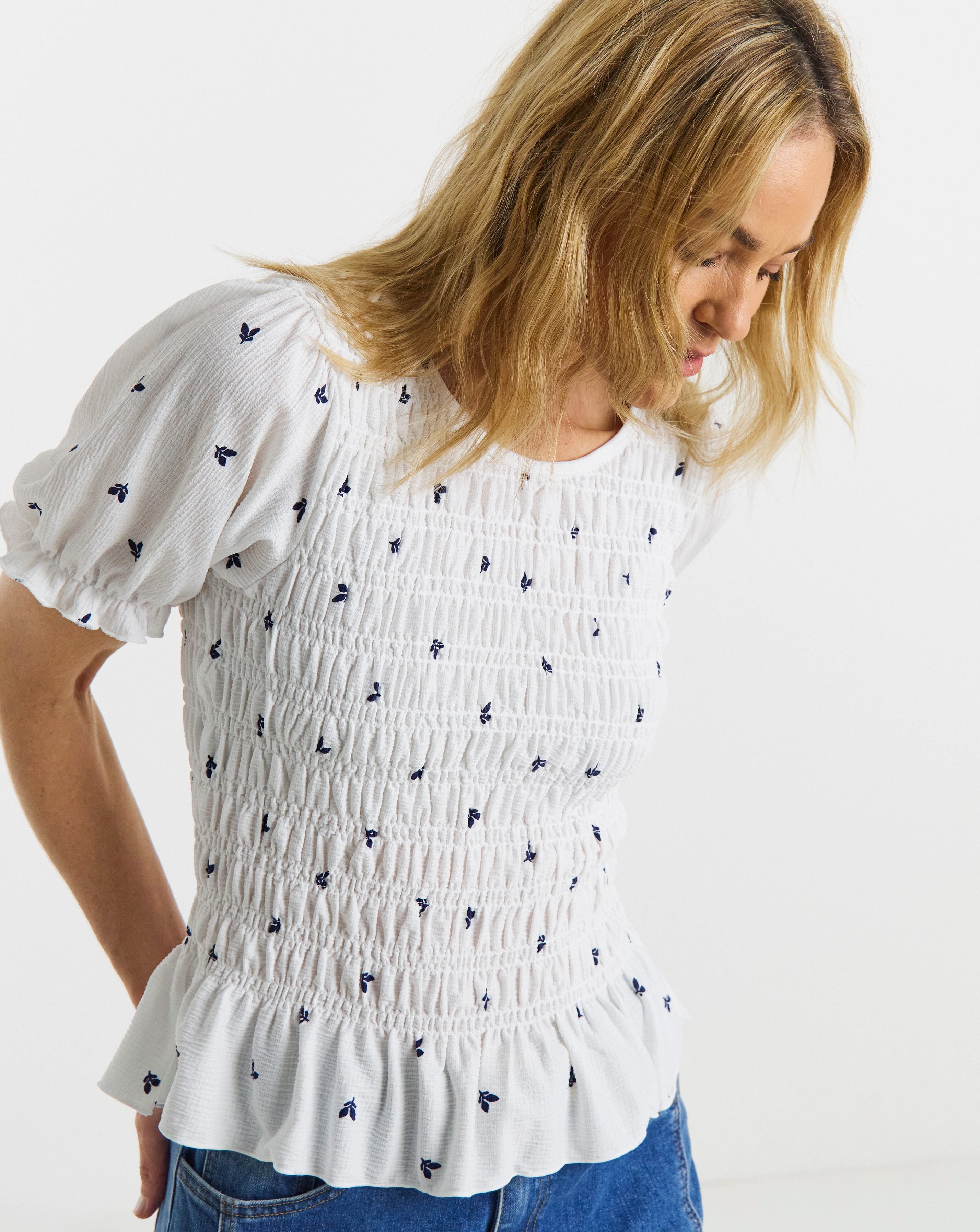 JDY Feline Life Smock Top