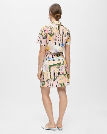 OBJECT High Waisted Printed Short Skirt