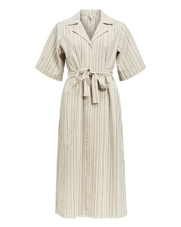 OBJECT Cream Two Quarter Sleeve Midi Dress
