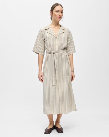 OBJECT Cream Two Quarter Sleeve Midi Dress