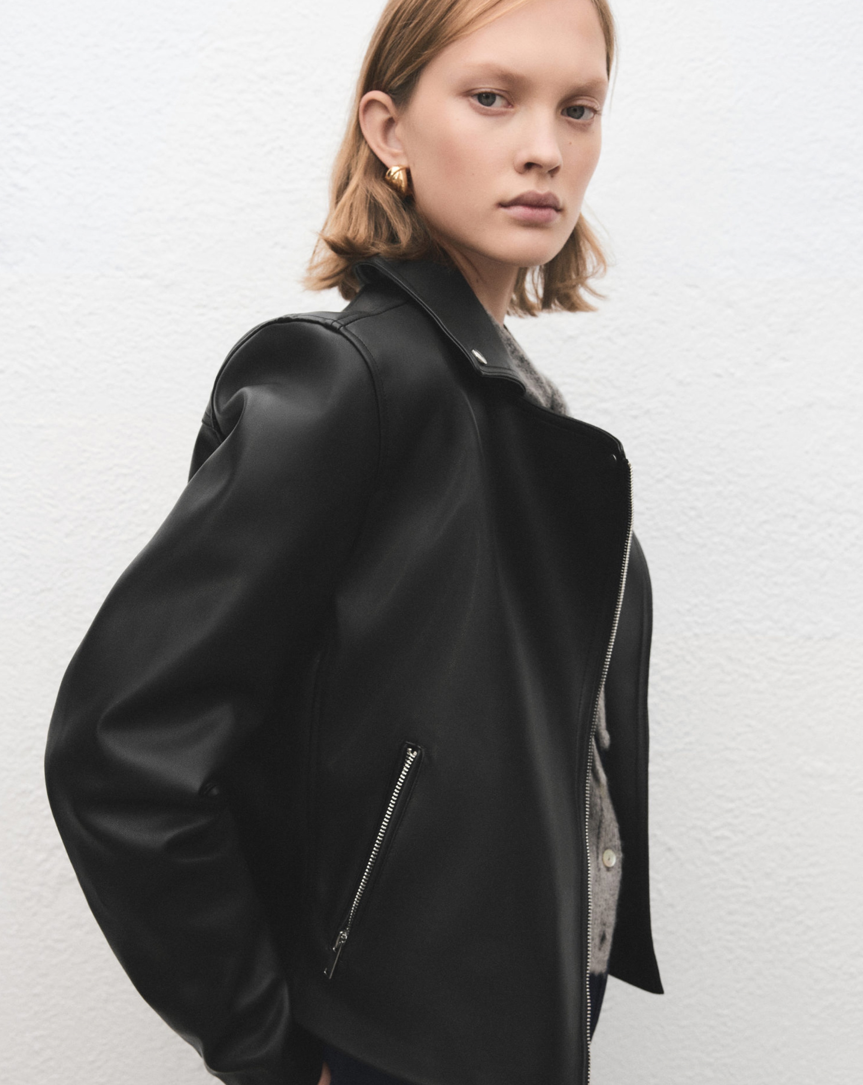 New In - Mango Faux Leather Biker Jacket