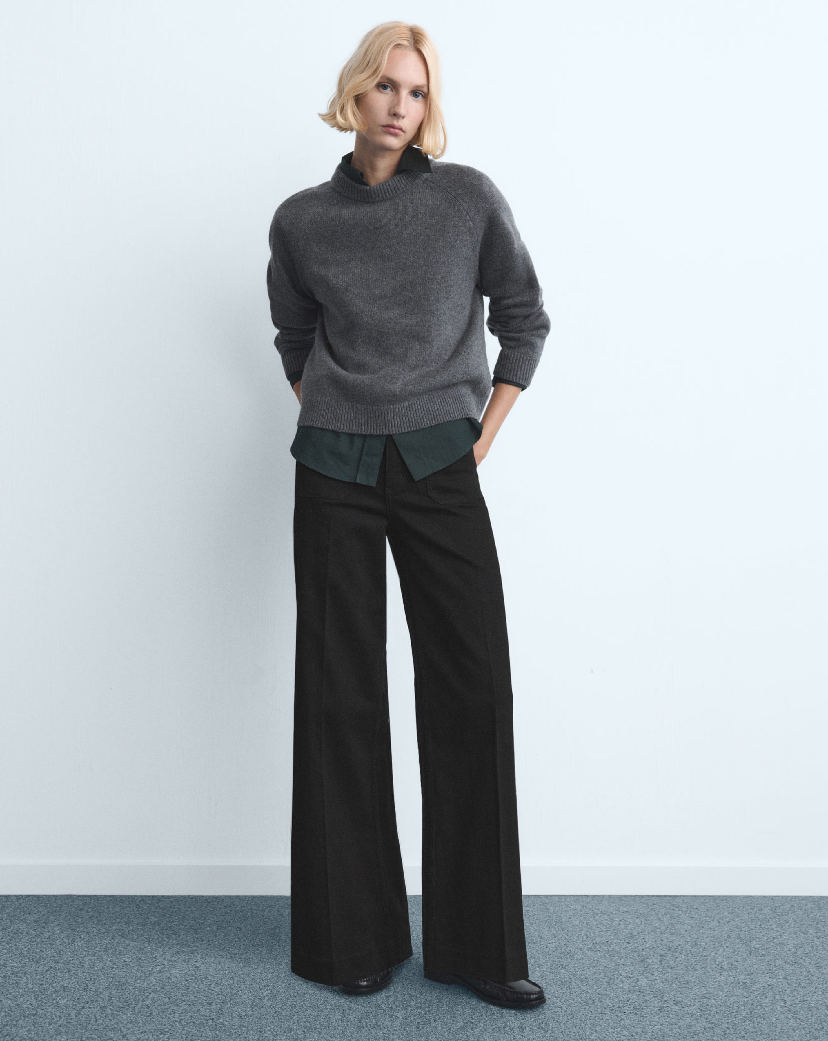 New In - Mango High Waist Wide Leg Jean