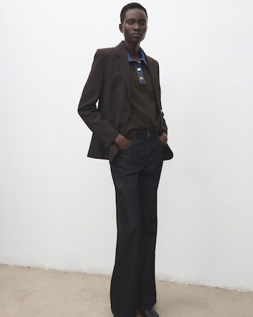 Mango Sweater With Denim Collar