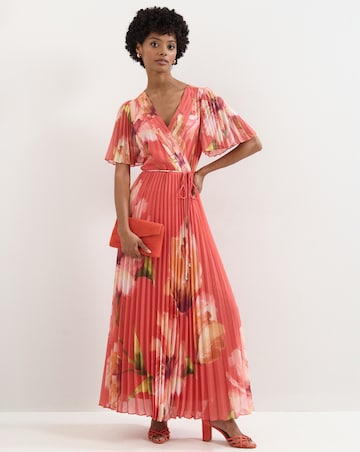 Phase Eight Abigail Print Pleated Maxi Dress