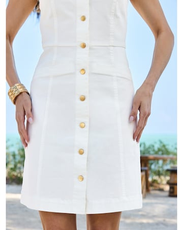 Sosandar Button Through Denim Dress