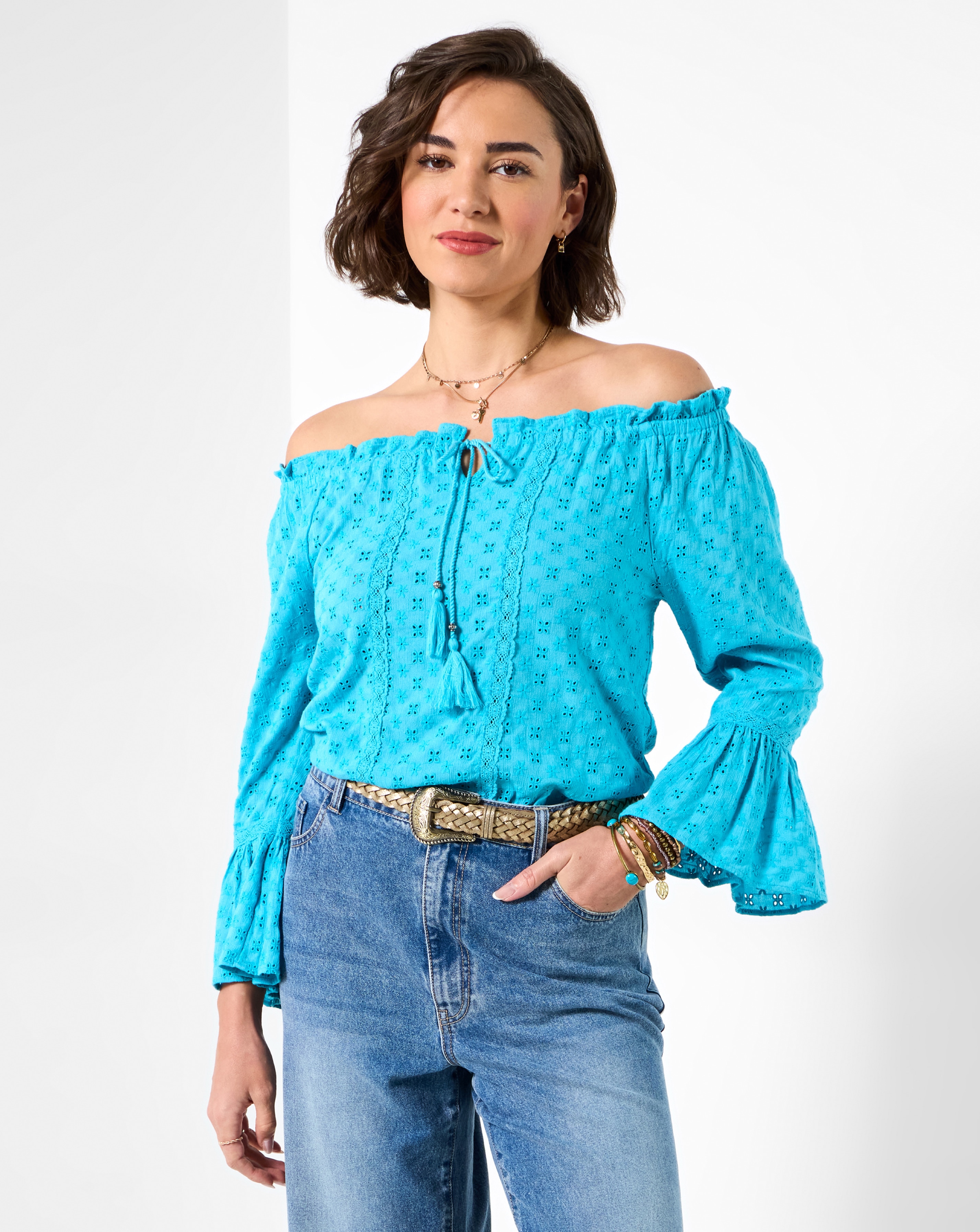 New In - Perfect Holiday Broderie Top