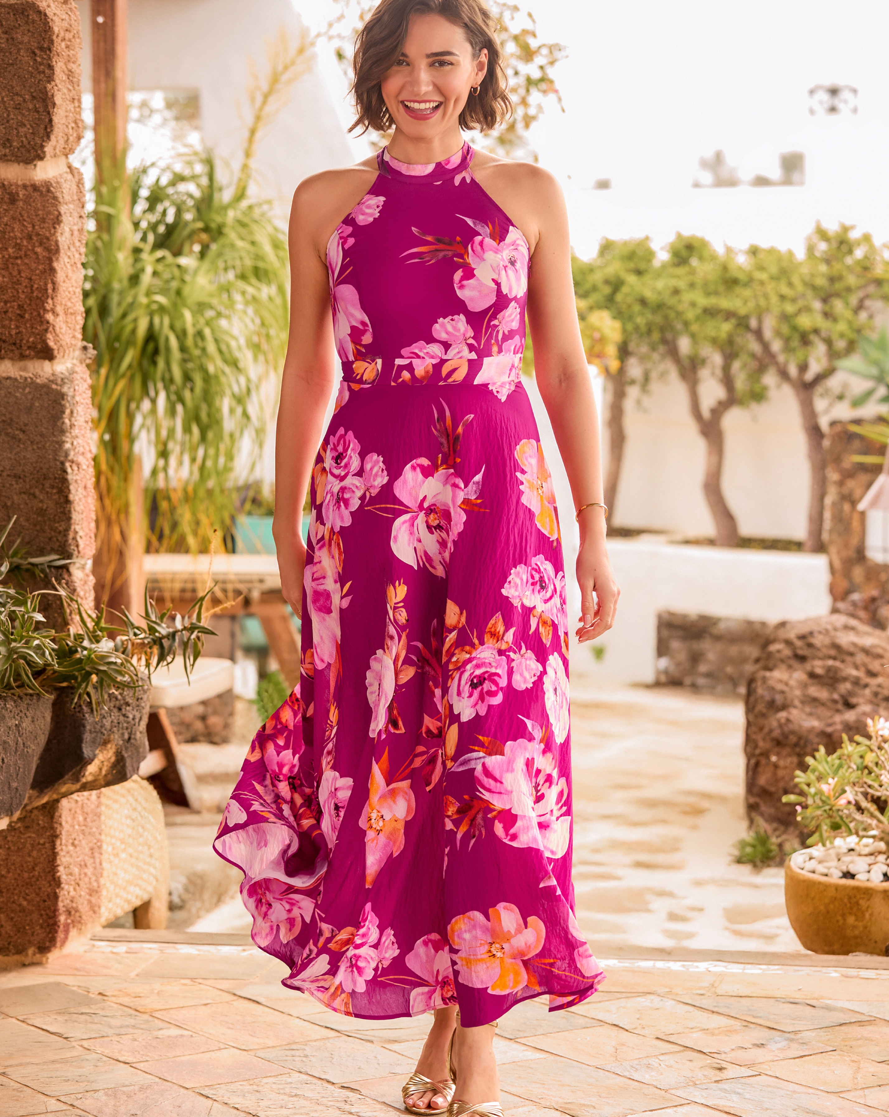 New In - Lulu Floral Halter Neck Petite