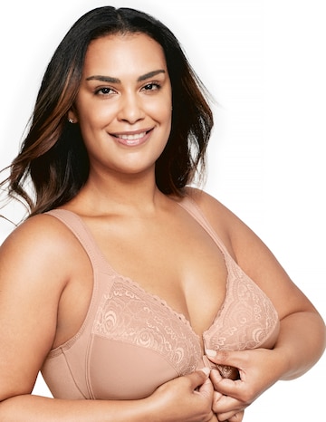 Glamorise Plus Size WonderWire Front-Fastening Bra 1245