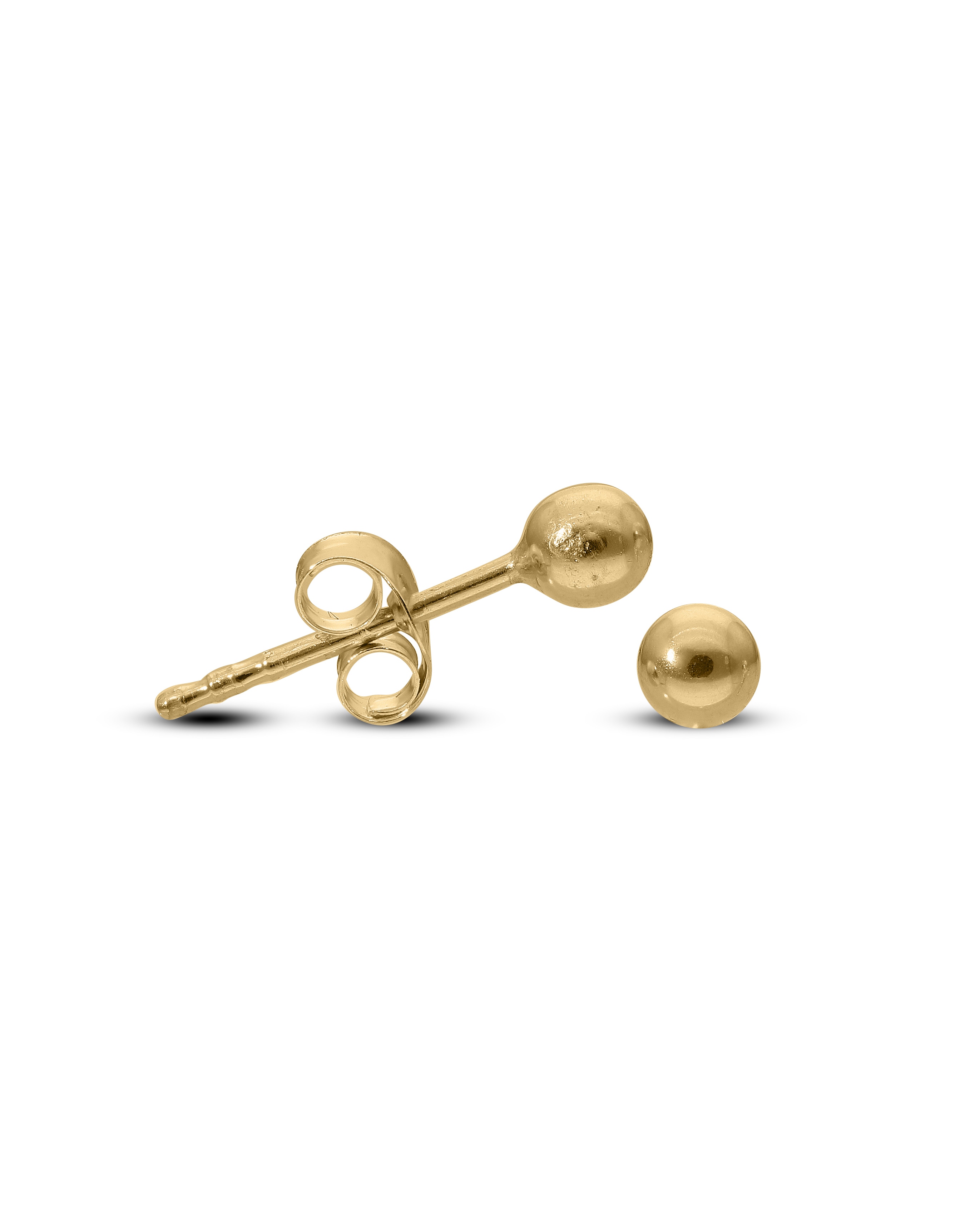 9ct 3MM Gold Ball Earrings