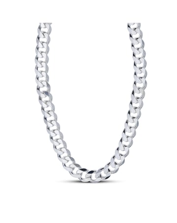 Sterling Silver Curb 22 Inch Chain Necklace