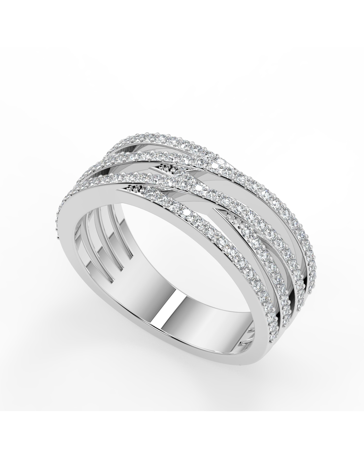 9ct White Gold Moissanite Ring