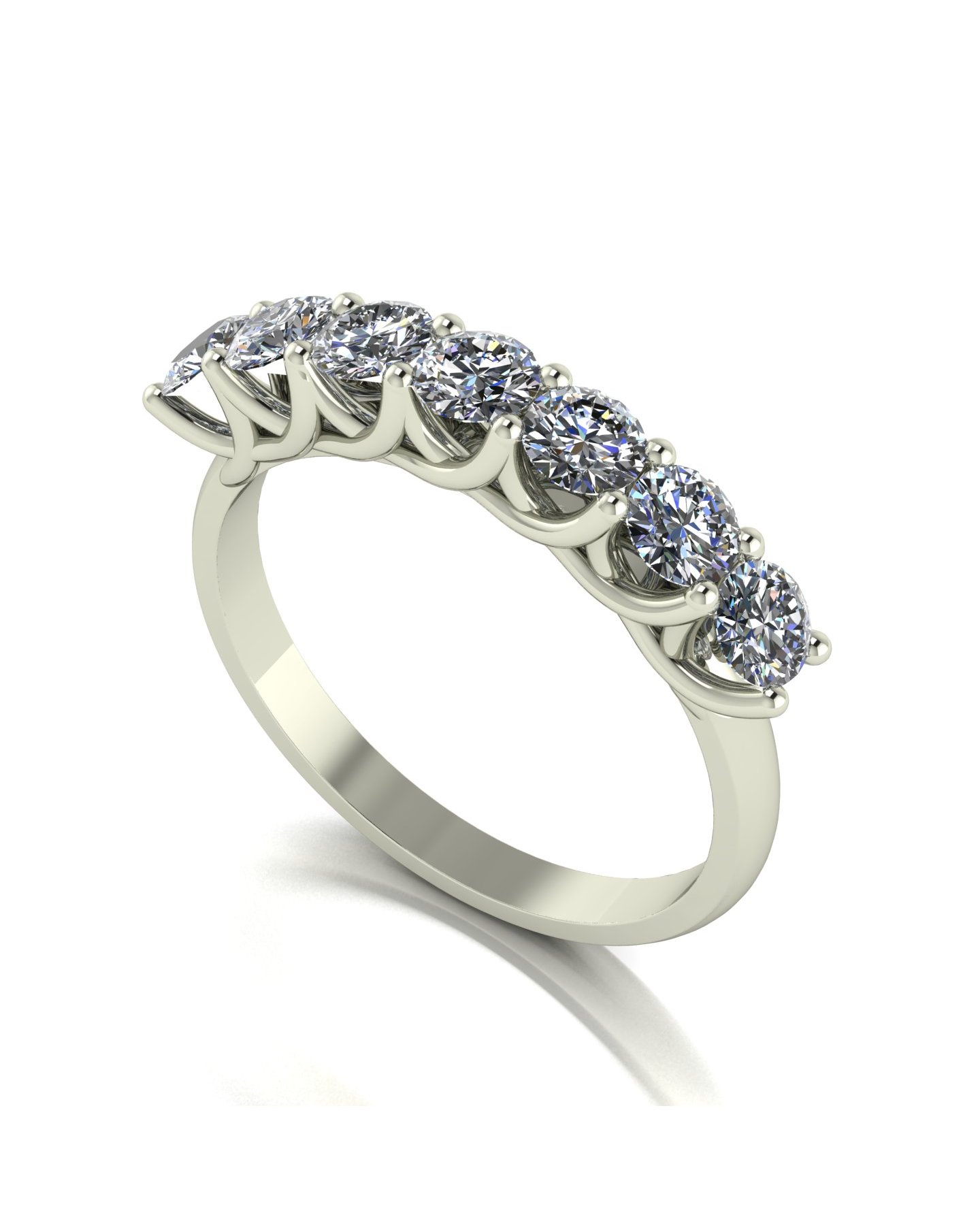 9ct White Gold Moissanite Ring