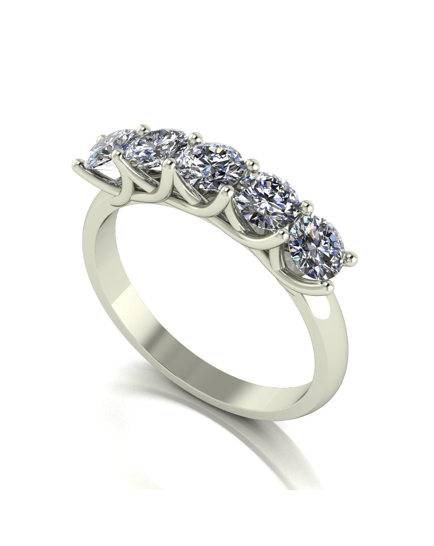 9ct White Gold Moissanite Ring