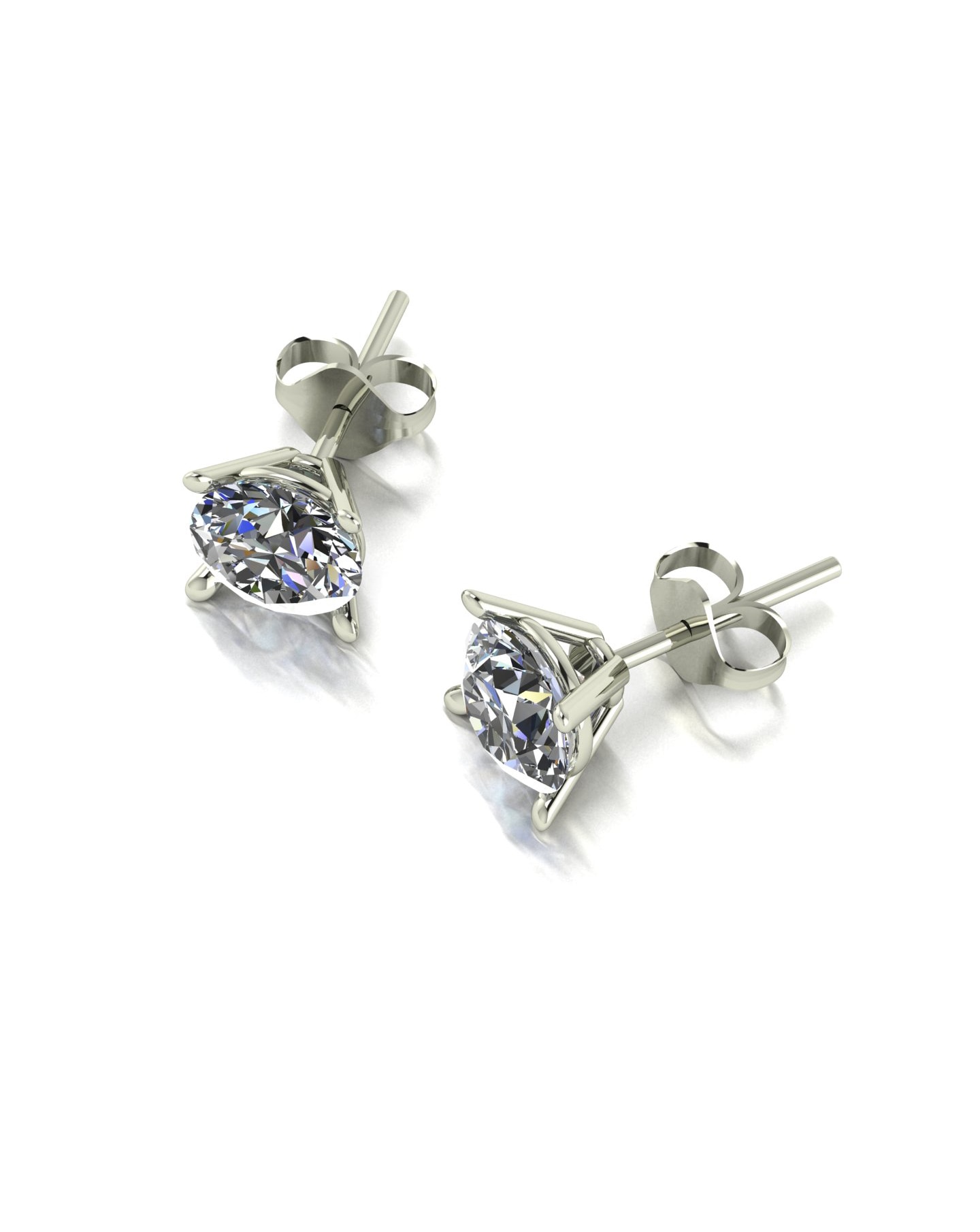 9ct Gold Moissanite Earrings