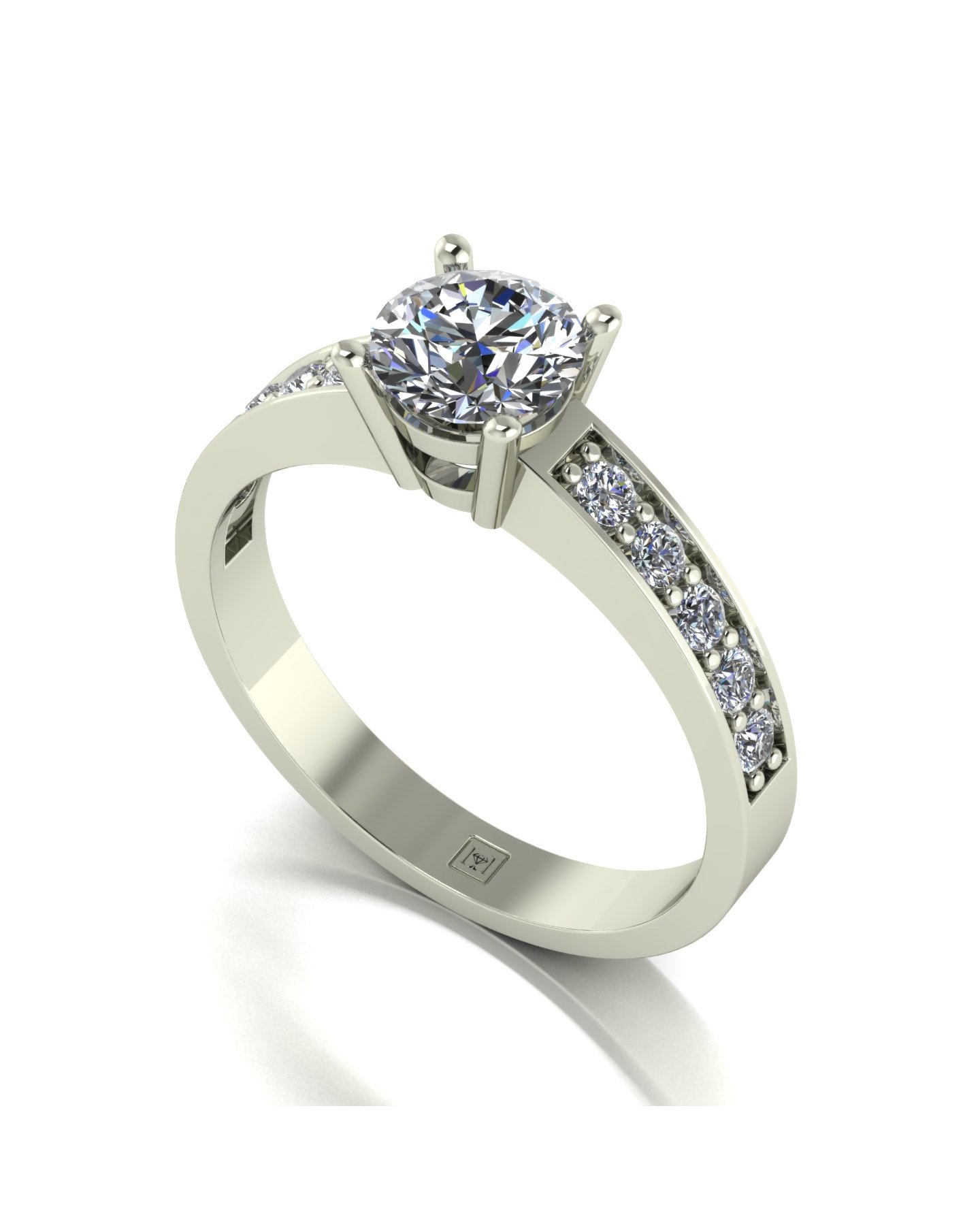 9ct Gold Moissanite Ring