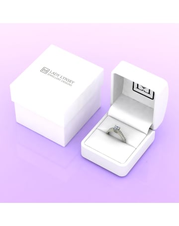 Lady Lynsey Moissanite 9ct Gold 1.00ct total Solitaire Ring