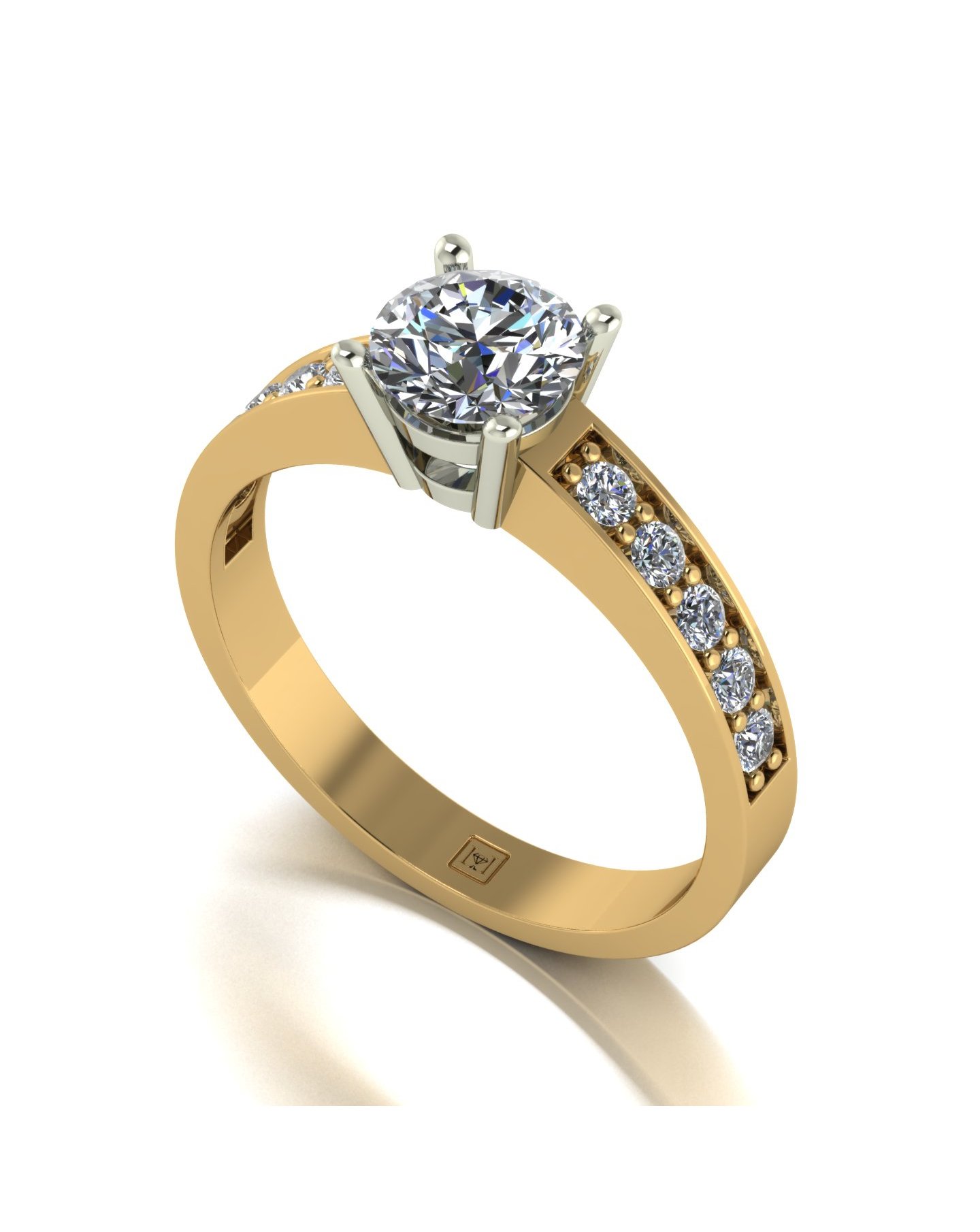 9ct Gold Moissanite Ring