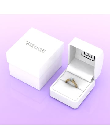 Lady Lynsey Moissanite 9ct Gold 1.00ct total Solitaire Ring