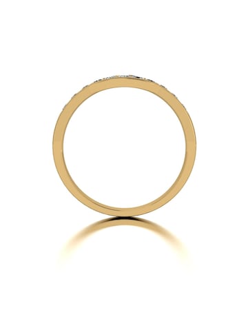 9ct Gold 11 Stone Moissanite Shaped Eternity Ring