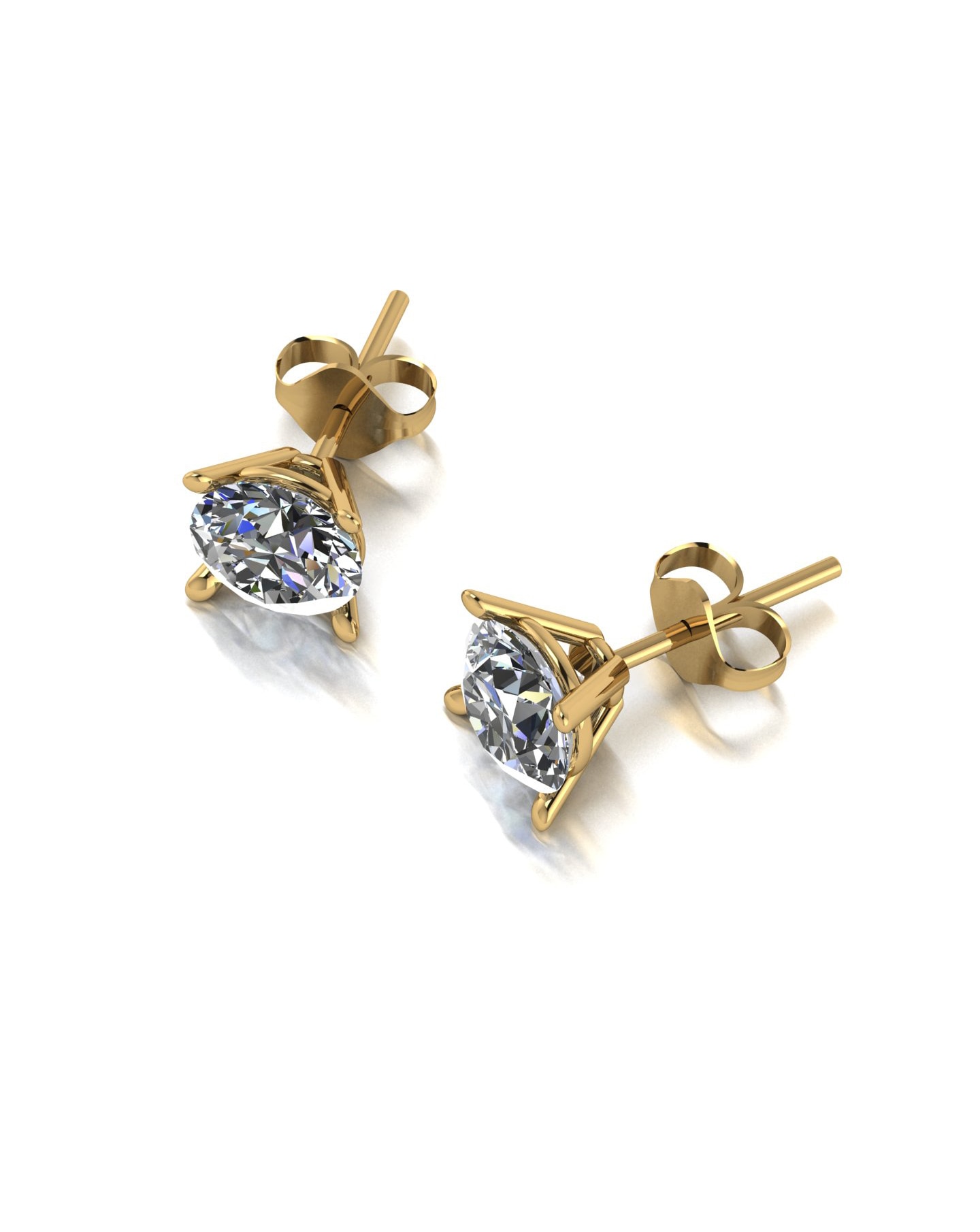 9ct Gold Moissanite Earrings