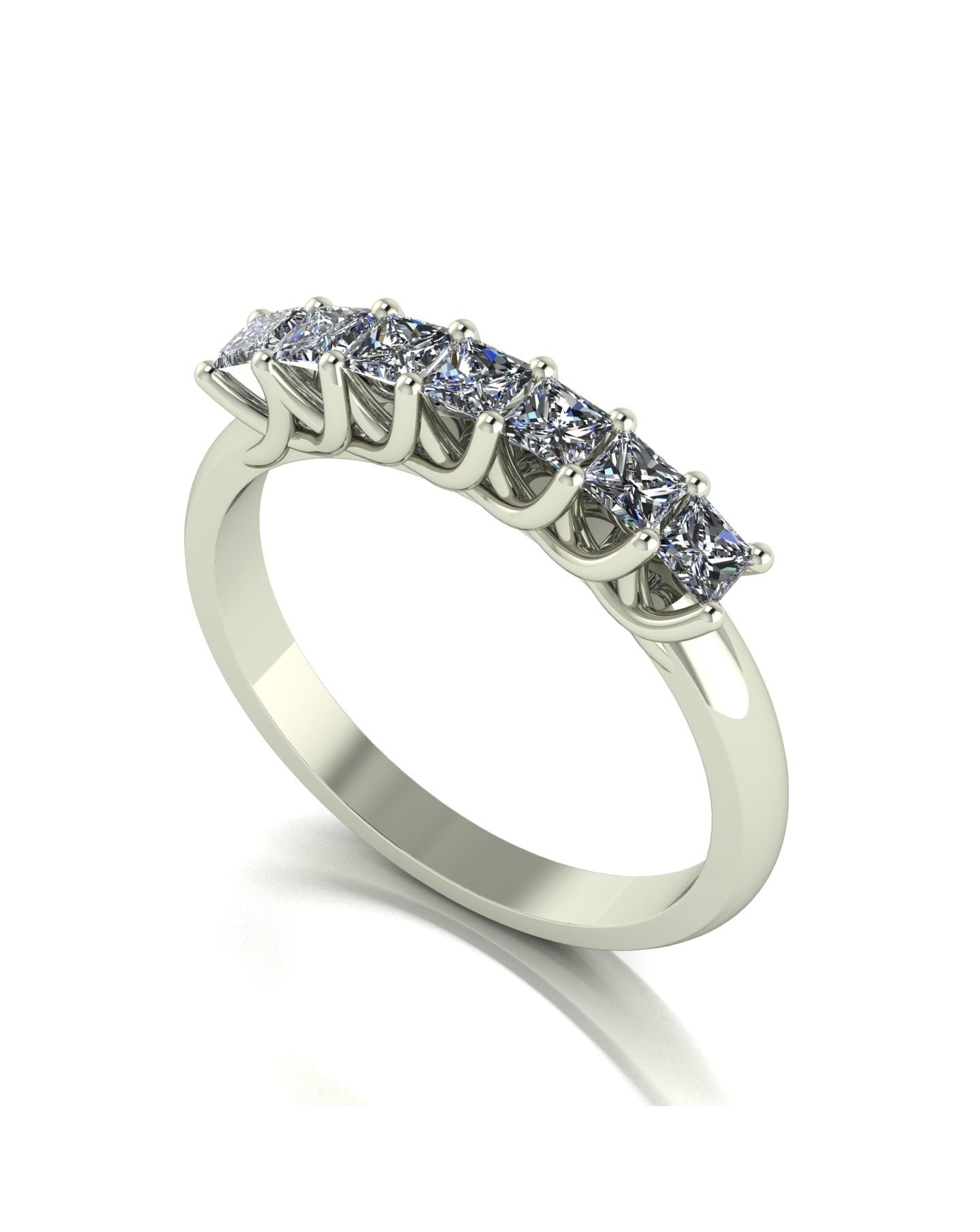 9ct White Gold Moissanite Ring