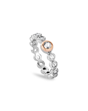Clogau Celebration Sterling Silver Tennis Ring with Topaz