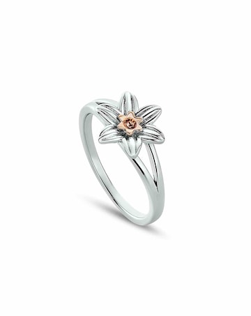 Clogau Nature's Wonder Sterling Silver Daffodil Ring