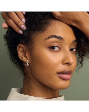 Clogau Nature's Wonder Sterling Silver Honey Bee Drop Earrings with Topaz