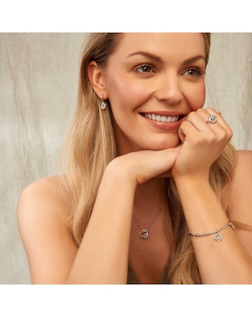 Forever Yours Sterling Silver Heart Pendant with Topaz