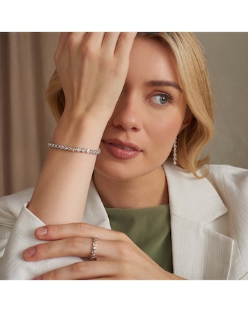 Clogau Celebration Sterling Silver Tennis Bracelet with Topaz