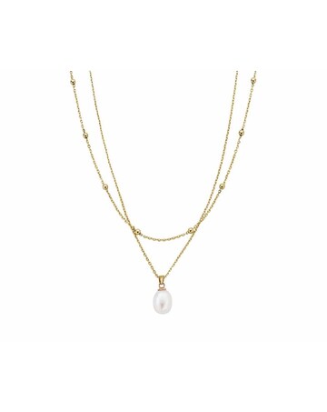 Clogau Beachcomber Pearl Gold Layered Necklace
