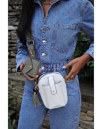 Luella Grey Elise White Camera Crossbody