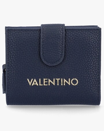 Valentino Bags Brixton Small Foldover Blue Wallet
