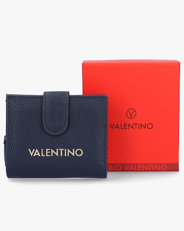 Valentino Bags Brixton Small Foldover Blue Wallet
