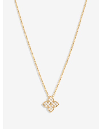 Jon Richard Gold Plated Pave Clover Pendant