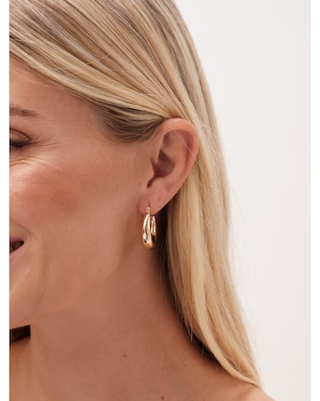 Jon Richard Gold Plated Graduated Hoop Earrings