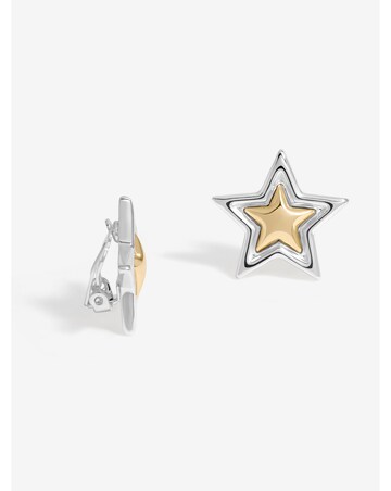 Mood Two Tone Star Clip On Earrings