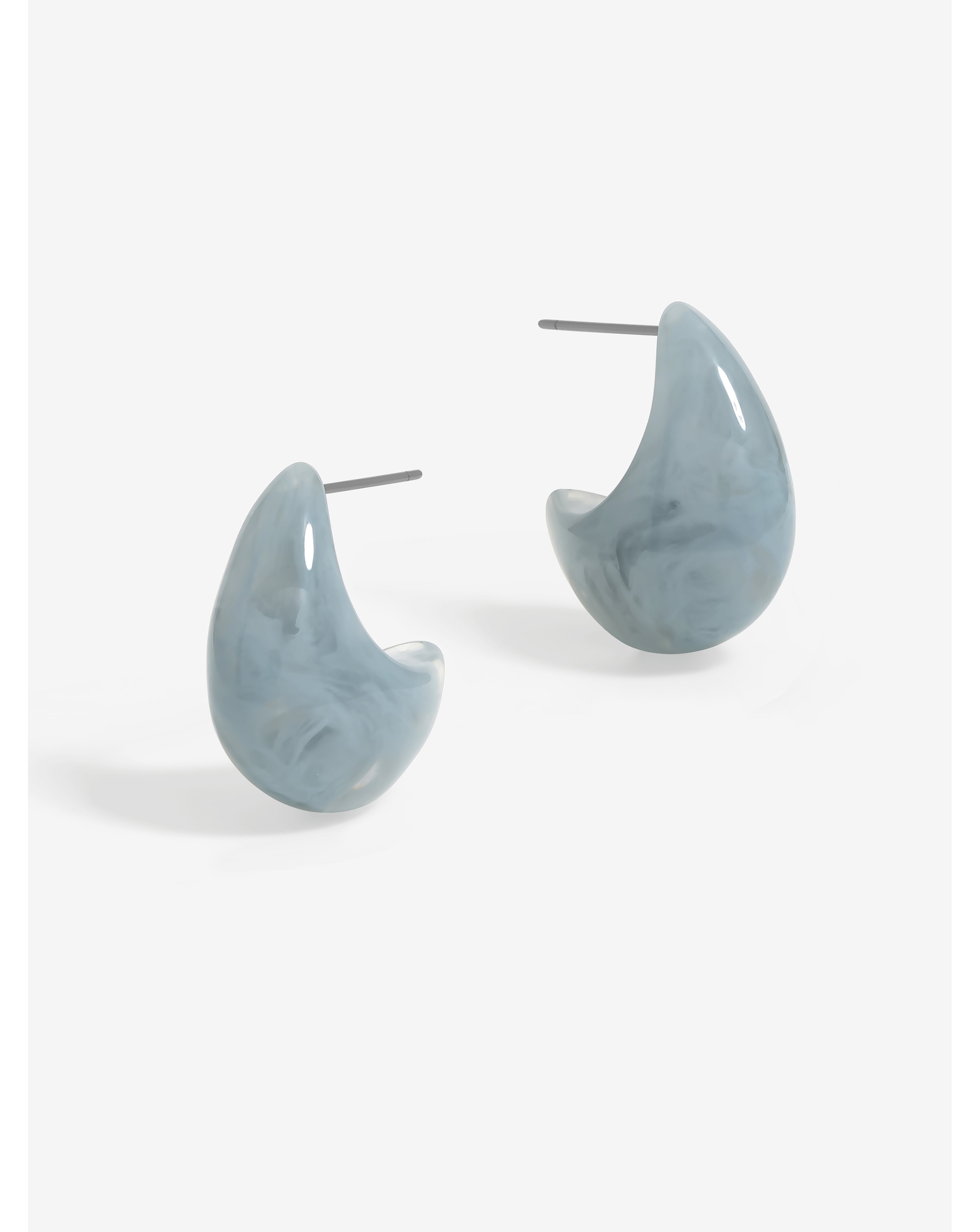 Jon Richard Blue Resin Dome Earrings