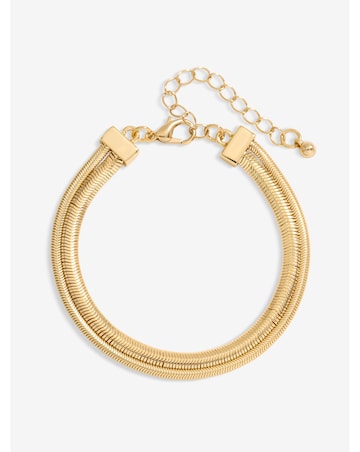 Jon Richard Gold Plated Double Row Snake Chain Bracelet